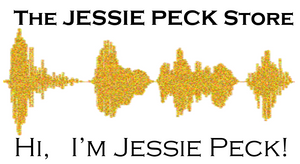 Jessie Peck wave form. The wave form is Jessie's actual voice imagery as he says, "Hi, I'm Jessie Peck".