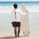 HIJP Men's Rash Guard Long Sleeve - White on White