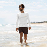 HIJP Men's Rash Guard Long Sleeve - White on White