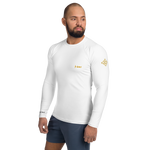 HIJP Men's Rash Guard Long Sleeve - White on White