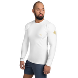 HIJP Men's Rash Guard Long Sleeve - White on White